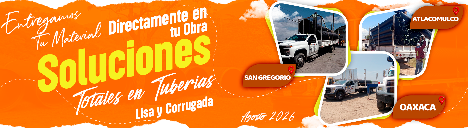 Banner entregas de material agosto