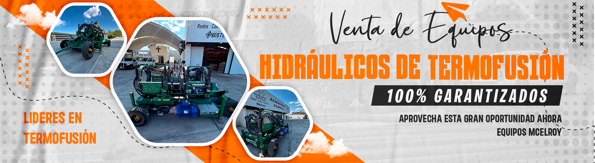 Banner venta de equipos hidraulicos